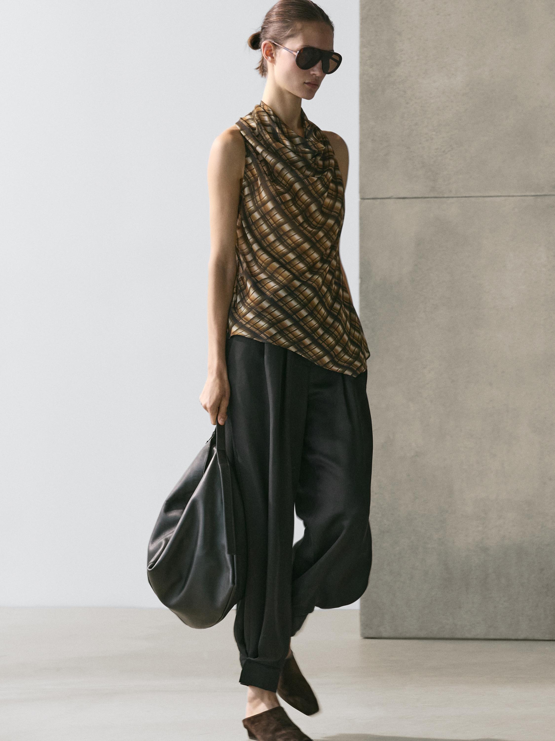 Flowing draped top